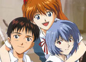 Shin Seiki Evangelion: Shinji, Asuka, and Rei