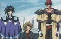 Outlaw Star: Melfina, Jim, and Gene
